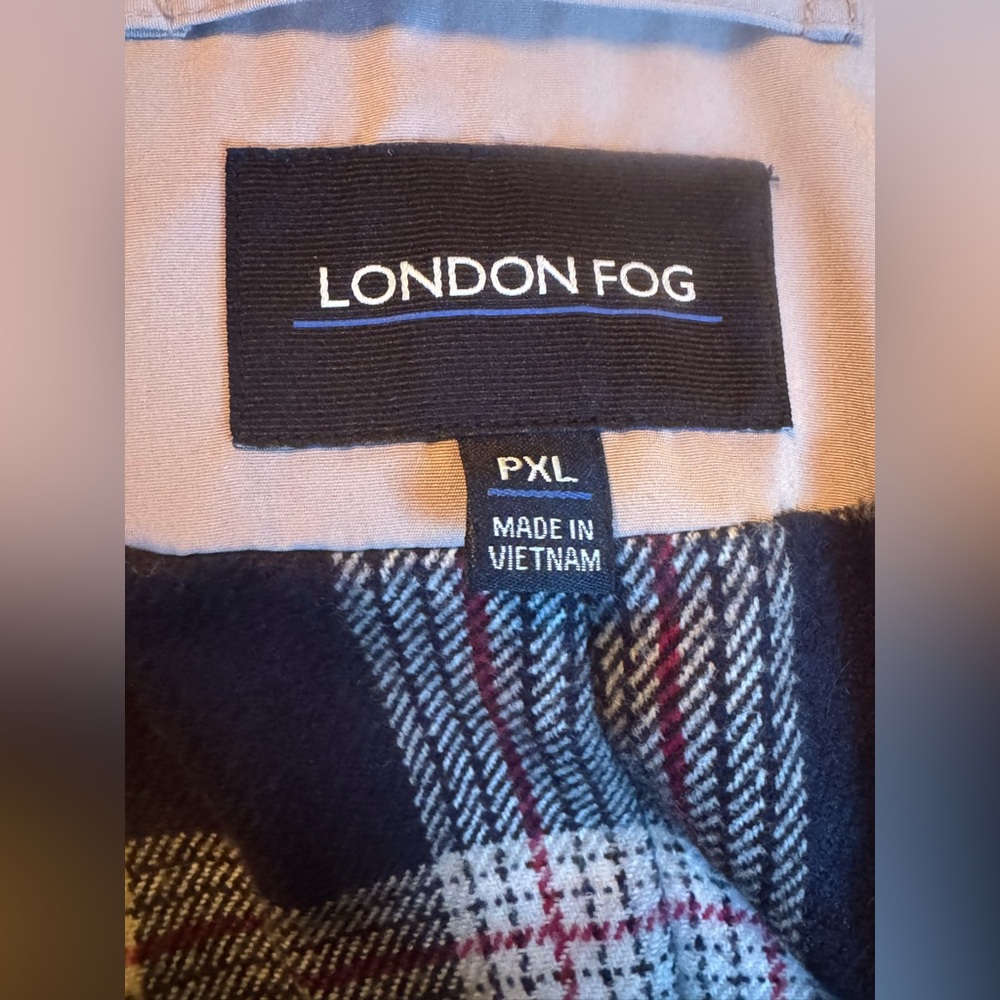 London Fog Tan Double-Breasted Trench Coat - Picture 6 of 6